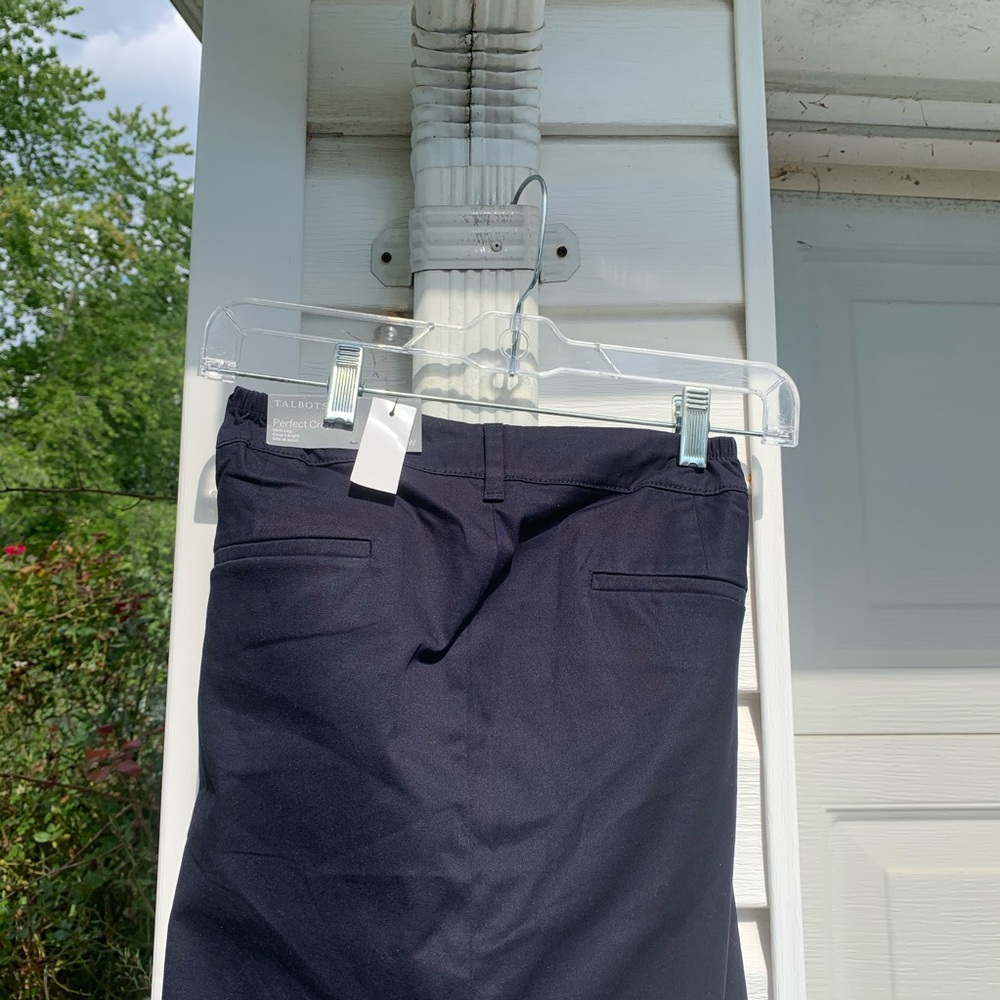 NWT Talbots "the Perfect Crop" Navy Blue Pants - Picture 4 of 6